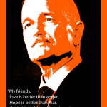 An image of Jack Layton overlaid with his famous quote about the power of optimism.